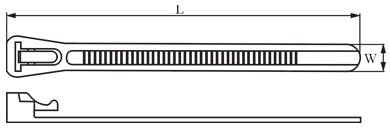 尼龍扎帶的規(guī)格標(biāo)準(zhǔn)_可松式尼龍扎帶結(jié)構(gòu)圖